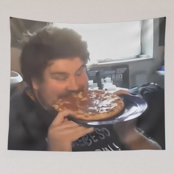 Item preview, Drachenlord Poster - Eating Pizza for Meddler | Upscaled, high-quality poster designed and sold by Klonter77.