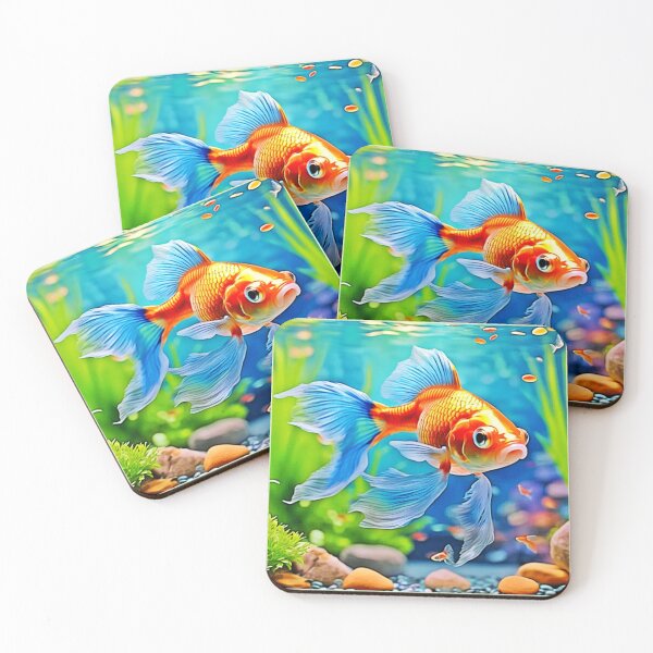 Item preview, Colorful Tank Goldfish Design designed and sold by Health And Fitness Posts e-Store.