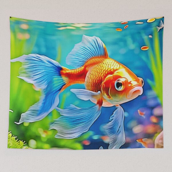 Item preview, Colorful Tank Goldfish Design designed and sold by Health And Fitness Posts e-Store.