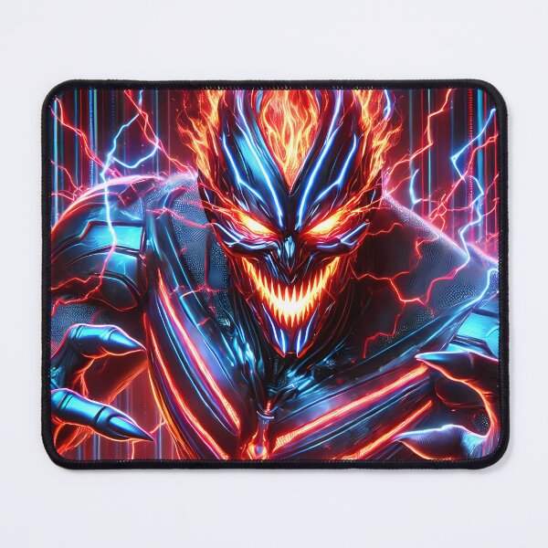 Item preview, Cyber Demon Villain – Neon Electric Flames designed and sold by FusionCipher.