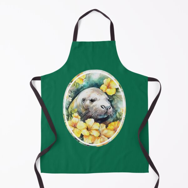 Item preview, Hawaiian Monk Seal And Yellow Hibiscus Flowers designed and sold by taiche.