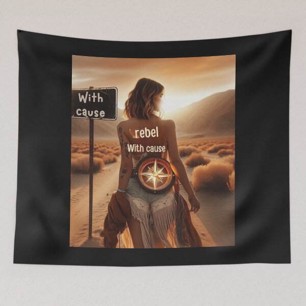 Item preview, Rebel With Cause – Boho Woman in the Desert designed and sold by JenniferCreaArte .