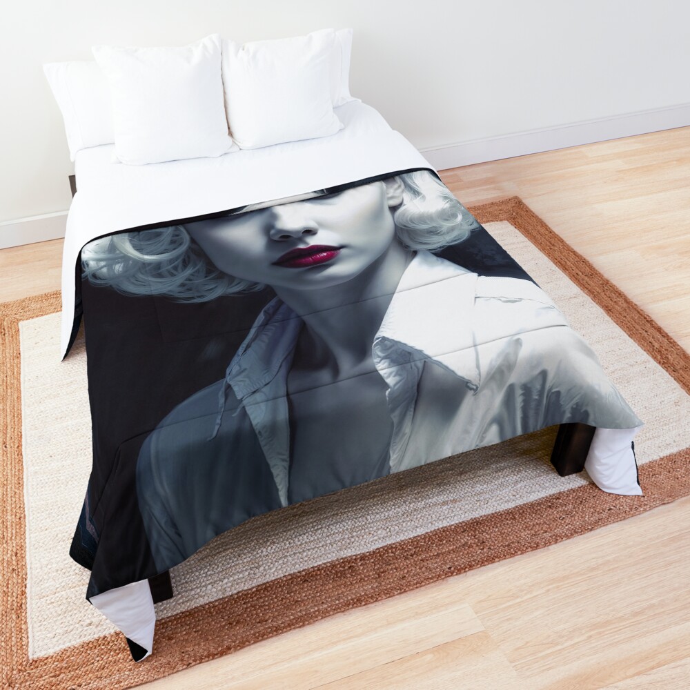 A Contemporary Portrait Study In Light And Form Mesmerizing AI Concept Art by Xzendor7 Decorative Art Print Comforter