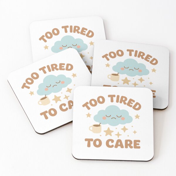 Item preview, Too Tired to Care – Cute Sleepy Cloud Coffee Meme Design designed and sold by Radgraphic.