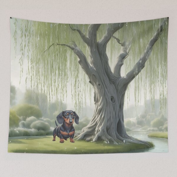 Item preview, Dachshund Under A Willow Tree designed and sold by NikkiBear67.