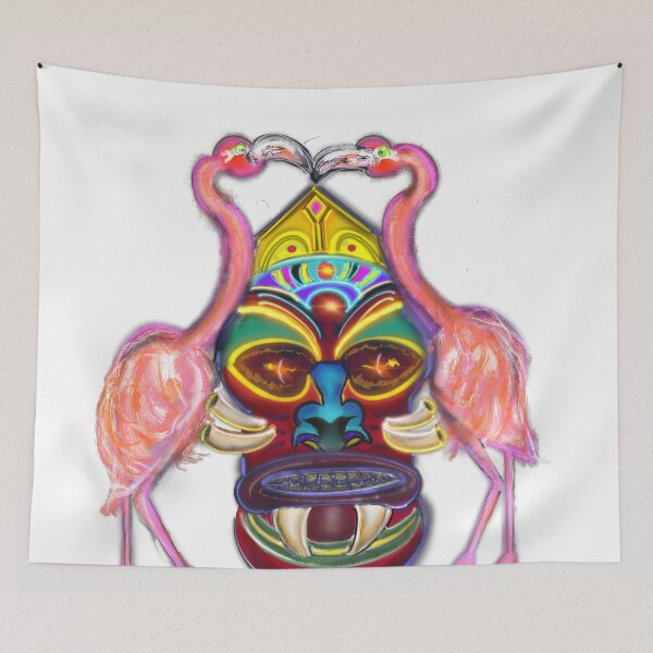 Item preview, Royal Flamingo Tiki designed and sold by Tiki Teez.