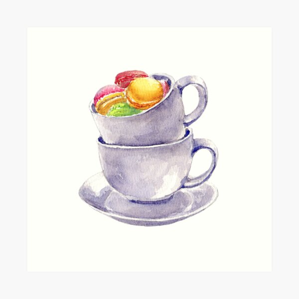 Item preview, Macarons and Coffee Cups designed and sold by MeiC-Artsy.