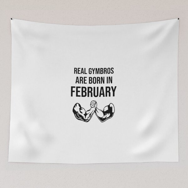 Item preview, Real Gymbros Are Born in February – Strong Brotherhood Gym and Fitness Gift for February Birthdays designed and sold by Superiors-s.