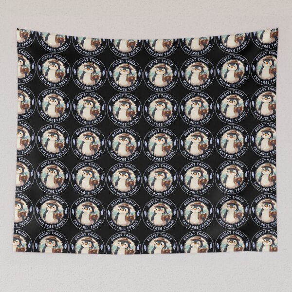 Item preview, Penguin Resist Tariff, Yay! Free Trade! designed and sold by RedOrBlueIts4U.