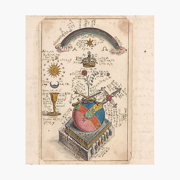 Item preview,  Alchemical and Rosicrucian Symbolic Voynich Manuscript   Illustration designed and sold by TeeARTHY.