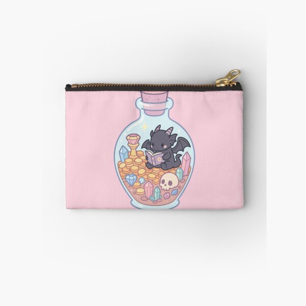 Item preview, Black Dragon Reading Book Kawaii Pastel Goth designed and sold by TomFrontierArt.