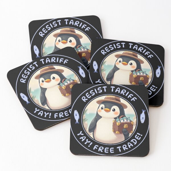 Item preview, Penguin Resist Tariff, Yay! Free Trade! designed and sold by RedOrBlueIts4U.