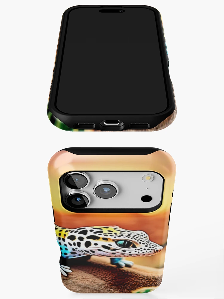 Thumbnail 3 of 4, iPhone Case, Colorful Gecko Rocks Design designed and sold by Health And Fitness Posts e-Store.