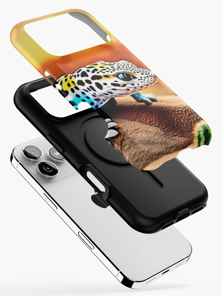 Thumbnail 2 of 4, iPhone Case, Colorful Gecko Rocks Design designed and sold by Health And Fitness Posts e-Store.