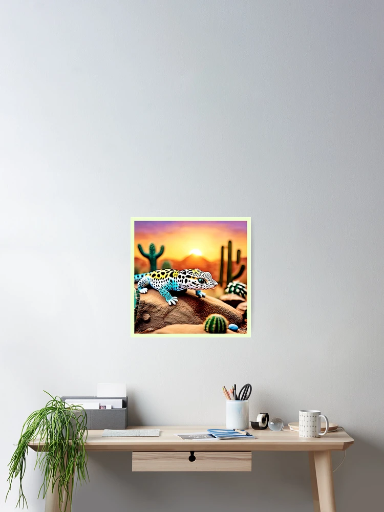 Thumbnail 2 of 3, Poster, Colorful Gecko Rocks Design designed and sold by Health And Fitness Posts e-Store.