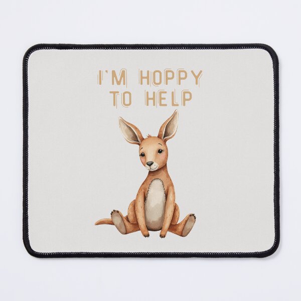 Item preview, I`m hoppy to help, cute kangoroo plushy design designed and sold by Coolparrotgirl.