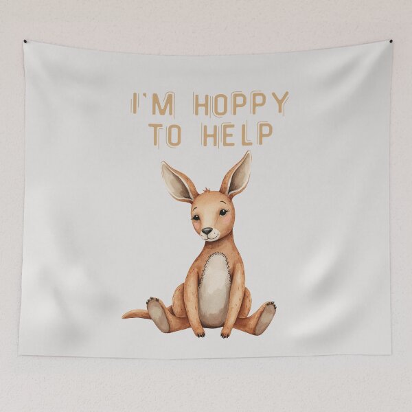 Item preview, I`m hoppy to help, cute kangoroo plushy design designed and sold by Coolparrotgirl.