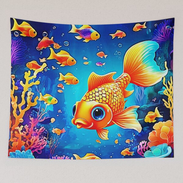 Item preview, Vibrant Underwater Fish World Design designed and sold by Health And Fitness Posts e-Store.