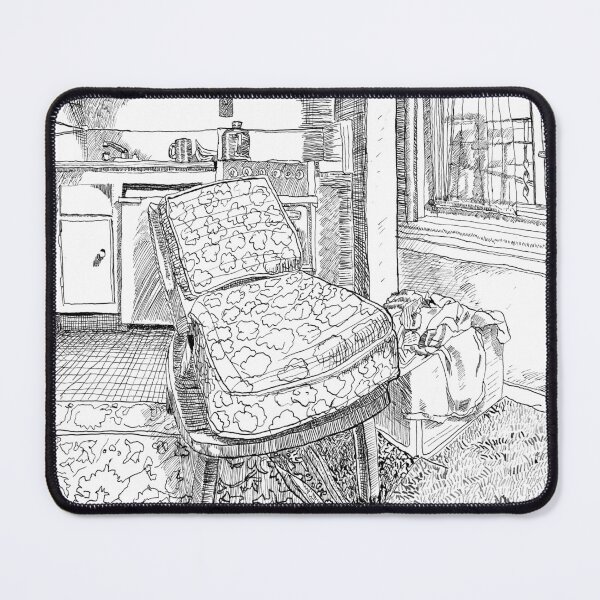 Item preview, Living Room on Ivy Street, San Francisco 1983 Ink Drawing designed and sold by Charles Harker.