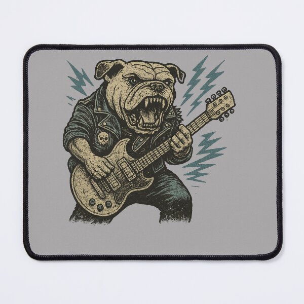 Item preview, Funny guitar-playing bulldog, Music and dog lovers, Guitarist, musicians designed and sold by Right-UR.