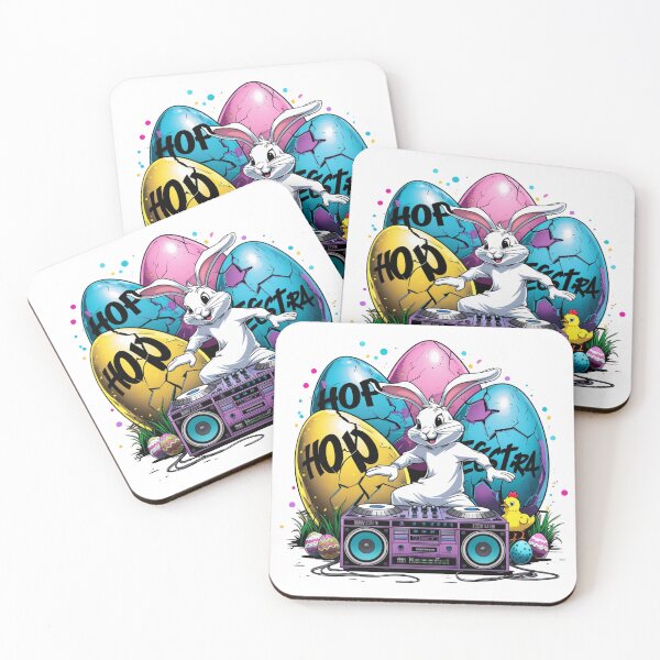 Item preview, Cute Dancing Cat Easter Dancer Colorful Bunny Shirt Sticker designed and sold by GeniePixel.