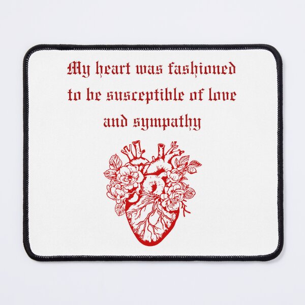 Item preview, Frankenstein Quote - Anatomical Heart with Flowers - Gothic Font designed and sold by AngelicAdornments.