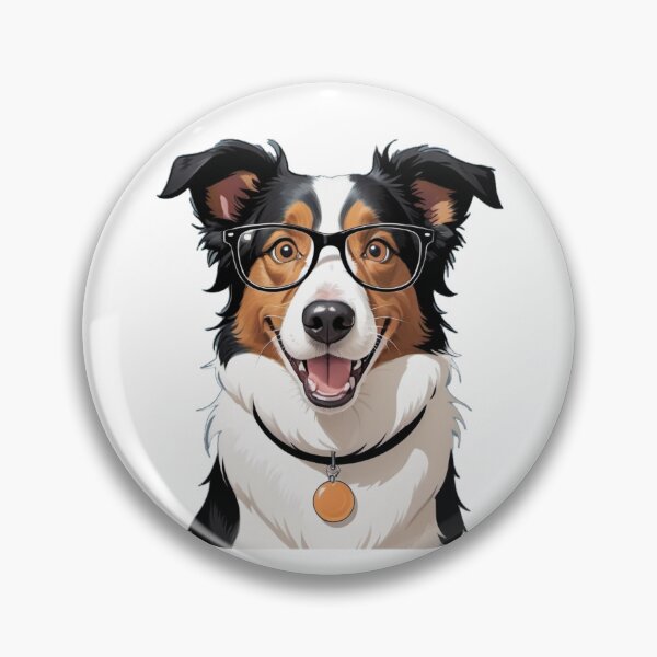 Item preview, Funny Border Collie Portrait – Comic Student Gift – Goofy Dog & Cat Owner Gifts – Humor Pet Lover Design  designed and sold by KoraTalks.