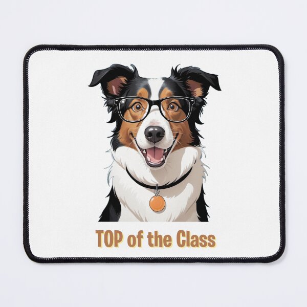 Item preview, Funny Border Collie Portrait – Comic Student Gift – Goofy Dog & Cat Owner Gifts – Humor Pet Lover Design  designed and sold by KoraTalks.