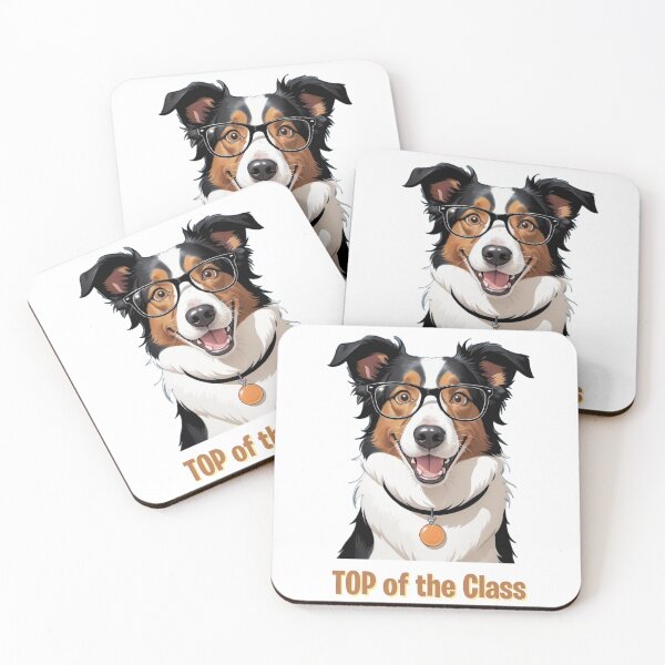 Item preview, Funny Border Collie Portrait – Comic Student Gift – Goofy Dog & Cat Owner Gifts – Humor Pet Lover Design  designed and sold by KoraTalks.