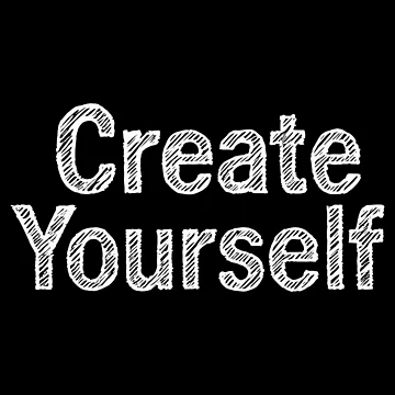 Artwork thumbnail, Create Yourself. scribbly text by SubtleSplit