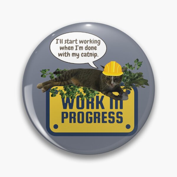 Item preview, Cat with a hard hat-Work in progress designed and sold by HappyHavenStu.