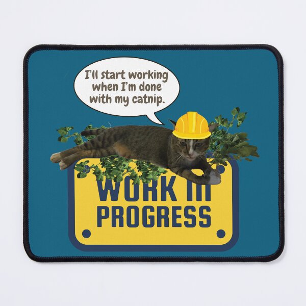 Item preview, Cat with a hard hat-Work in progress designed and sold by HappyHavenStu.