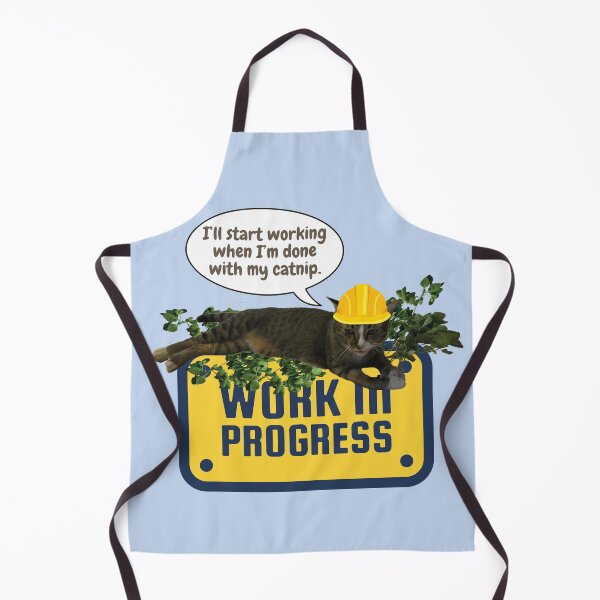 Item preview, Cat with a hard hat-Work in progress designed and sold by HappyHavenStu.