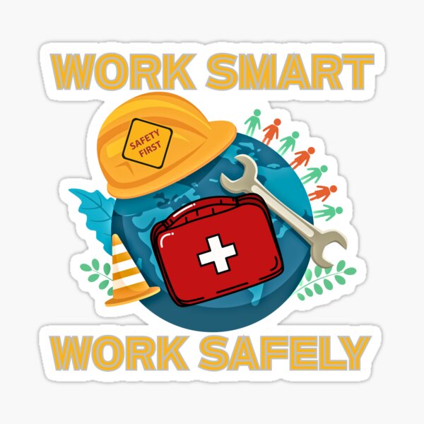 Vista previa del artículo con la obra «Trabaje inteligentemente Trabaje con seguridad», diseñado y vendido por PeteLawliiet.