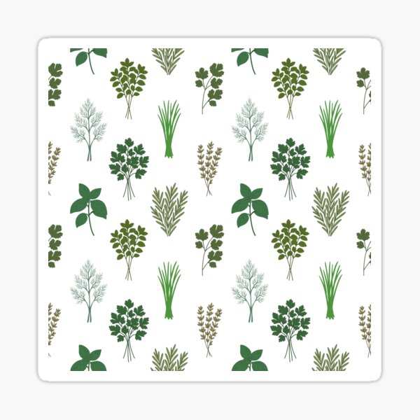 Item preview, Whimsical Kitchen Herb Garden Seamless Pattern designed and sold by ThreadedThistle.