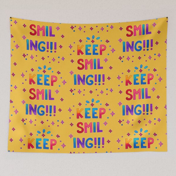 Item preview, keep smiling!!! positive call, positive, inspiring, funny inscription designed and sold by orthodox-icon.