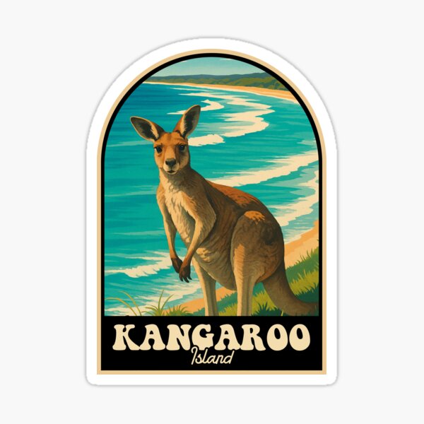 Item preview, Kangaroo Island Australia Vintage Wildlife Ocean Travel Art designed and sold by JackCurtis1991.
