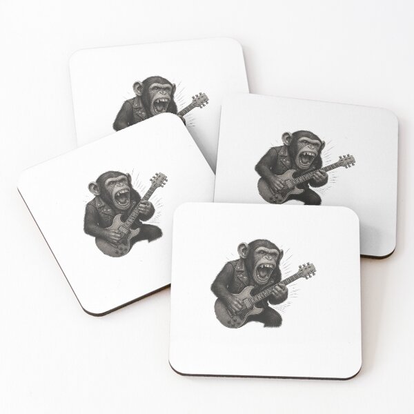 Item preview, Funny guitar-playing monkey,  Music and animal  lovers, Guitarist, musicians designed and sold by johnnie2749.