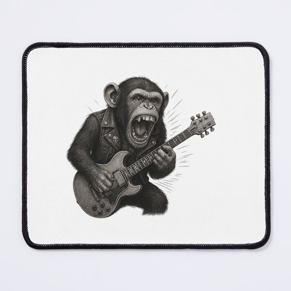 Item preview, Funny guitar-playing monkey,  Music and animal  lovers, Guitarist, musicians designed and sold by Right-UR.