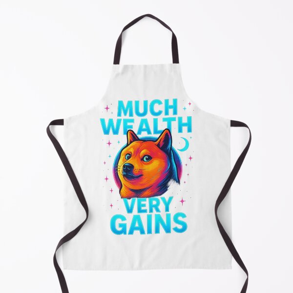 Item preview, Much Wealth Very Gains - Dogecoin Meme Neon Cyberpunk Crypto Design designed and sold by Crypto_Store.
