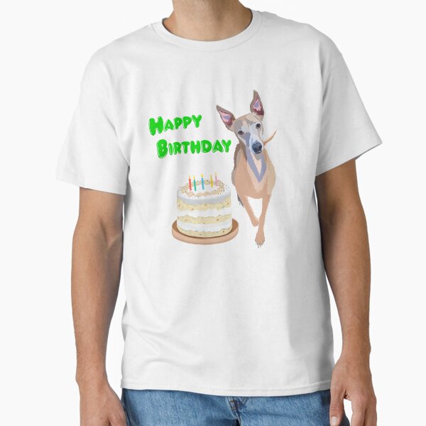 Item preview, Happy Birthday Whippet with Vanilla Cookie Dough Cake and Balloons designed and sold by daphsam.