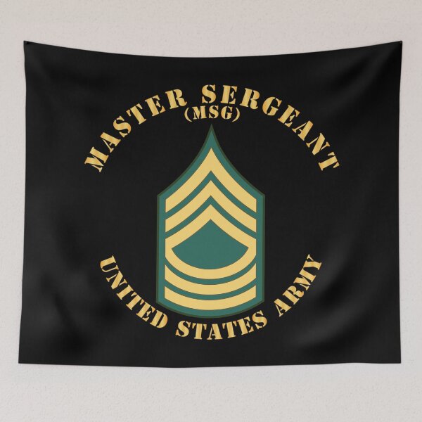 Artikelvorschau, Armee - Master Sergeant - MSG - Flach X 300 entworfen und verkauft von Military Insignia Products.