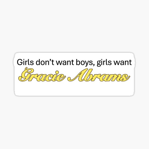 Artikel-Vorschau von Mädchen wollen keine Jungs, Mädchen wollen Gracie Abrams, designt und verkauft von ABrooksDesigns.