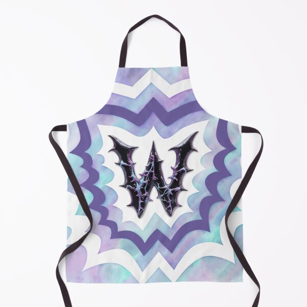 Item preview, W – Spiky Dark Chrome Letter with Bat Wings and Neon Veins designed and sold by testvvave.