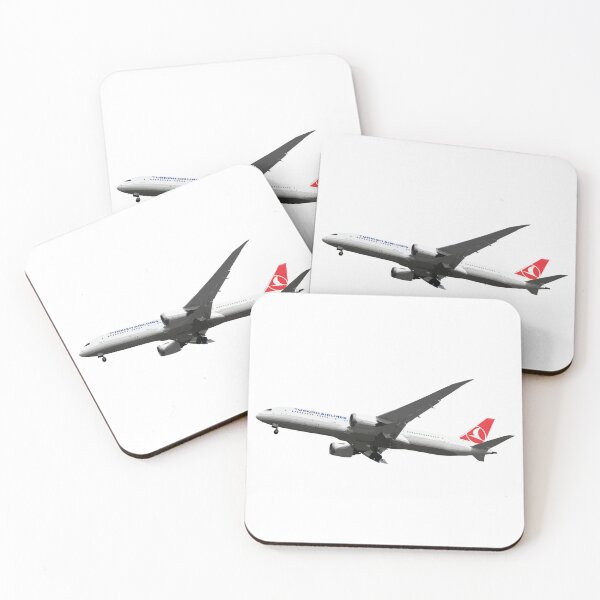 Item preview, Turkish 787-9 Dreamliner Plane Abstract Illustration designed and sold by AddiK-Art.
