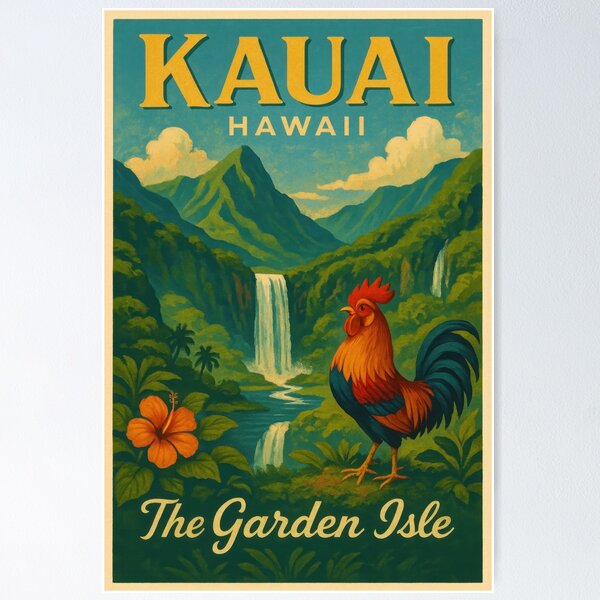 Item preview, Kauai Hawaii Travel Poster designed and sold by digital-savant.