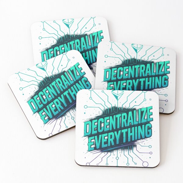 Item preview, Decentralize Everything - Bold Cyberpunk Crypto Quote Desig designed and sold by Crypto_Store.