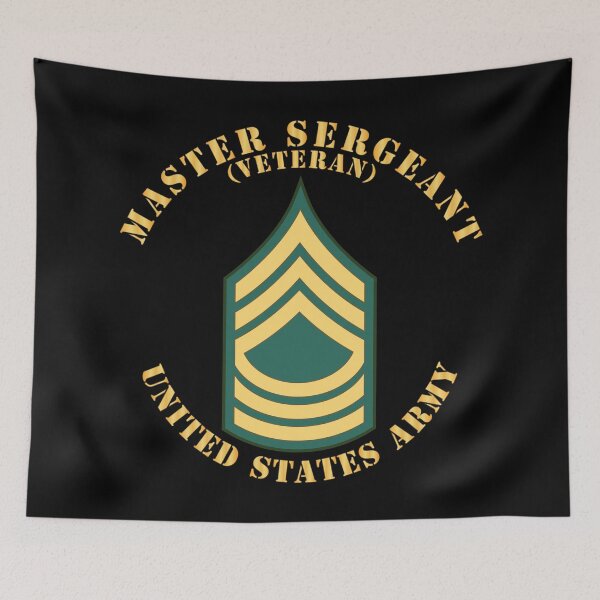 Artikelvorschau, Armee - Master Sergeant - MSG - Veteran - Flach X 300 entworfen und verkauft von Military Insignia Products.