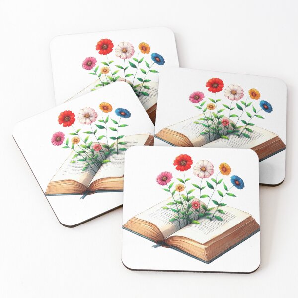 Item preview, Flowers growing from book, flowers emerging out of book designed and sold by Vetagio.
