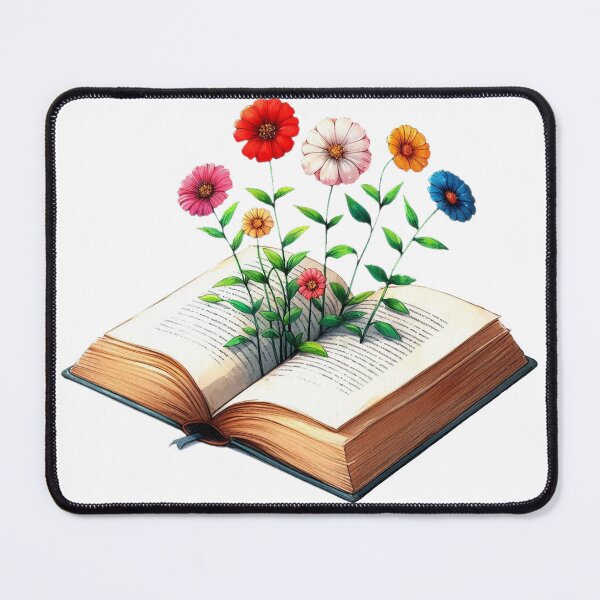 Item preview, Flowers growing from book, flowers emerging out of book designed and sold by Vetagio.